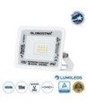 GLOBOSTAR® ATLAS 61404 Προβολέας LED 10W 1250lm 120° AC 220-240V Αδιάβροχο IP67 Ψυχρό Λευκό 6000K - Lumileds SMD Chip - TÜV Rheinland Certified - Λευκό Ματ - Μ10 x Π2 x Υ8cm - 5 Χρόνια Εγγύηση